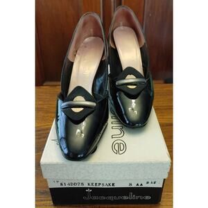 Luxe Retro Vintage Ladies Shoes Patent Leather 70s Jacqueline 8 AA Original Box